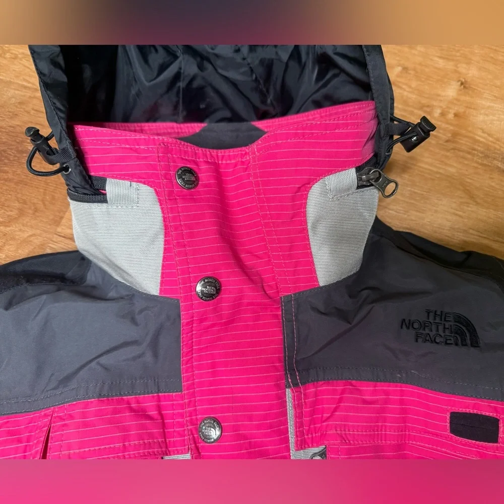 RARE The North Face Steep Tech Pink Colorblock Parka Ski Jacket Women’s large - Picture 13 of 16
